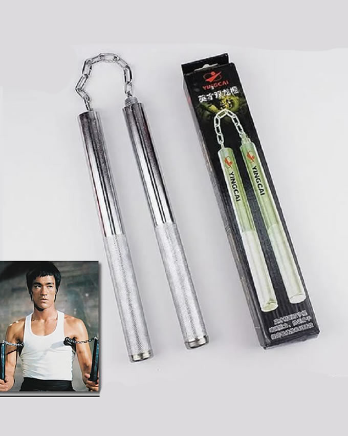 Nun chuck Double Stick Silver Chrome YINGCAI