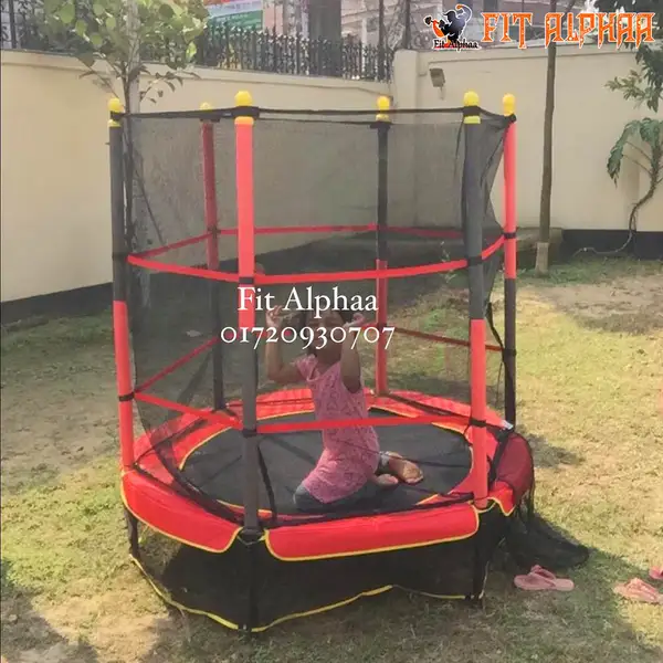 Trampoline with Safety Pad Enclosure net coverage | indoor trampoline |