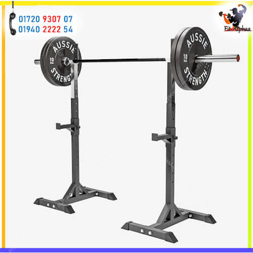 GYM MASTER Adjustable Weight Lifting Squat Rack Stands with Spotters-1 Set