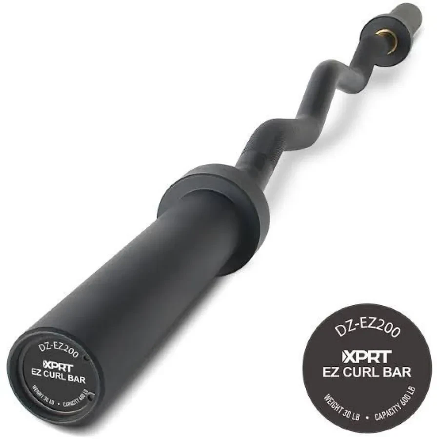 4 feet EZ Curl Bar Barbell Bar Olympic Weightlifting Bar Black Color – Non-slip