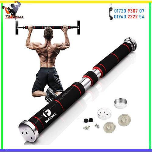 Door Pull Up Bar – Chin Up Bar, Push Up Bar, Abdominal Training Door Bar, Adjustable Length, 200kg Capacity – Fit Alphaa